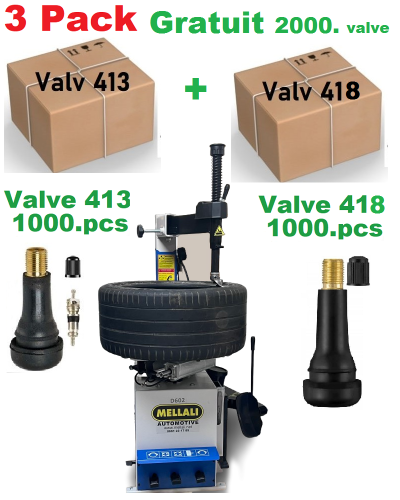 Pack.3- 1 Machine démonte-pneu 2000. Valve Gratuit