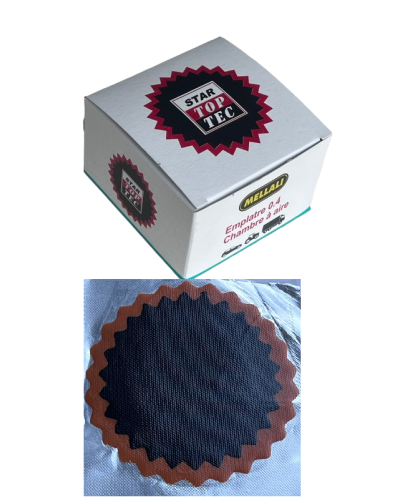 Pièces réparations chambres a air, N°4 Ø 75m  Boite de 20 pic