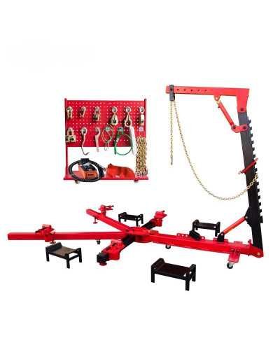 Banc pour la Réparation de Carrosseries Portable 3500 kg à Rotation 360 Degrés