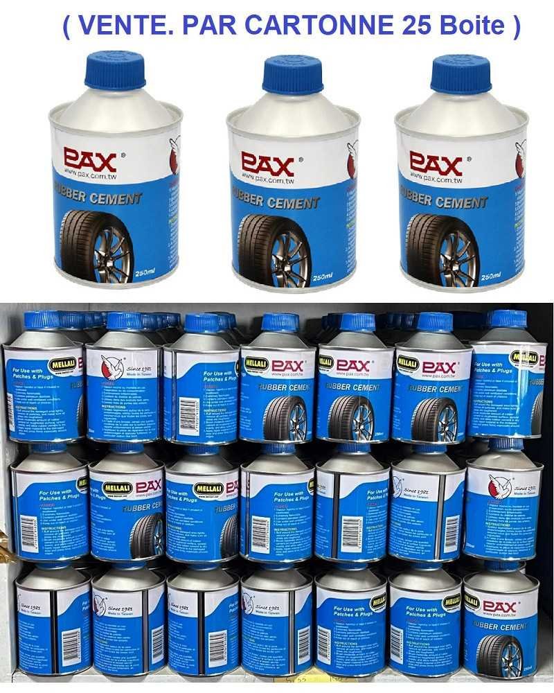 Colle pour réparation de pneus liquide vulcanisant. VENTE PAR CARTONE 25 Boite
