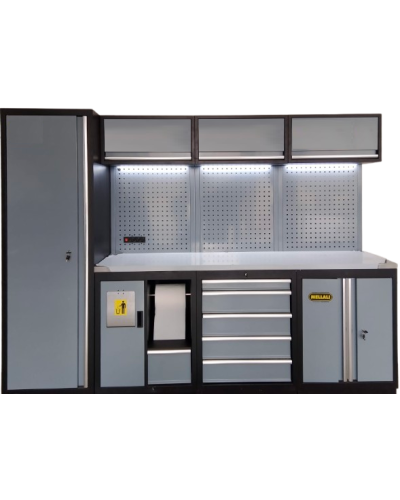 Armoire à outils de garage professionnel modulaire avec armoire à tiroirs