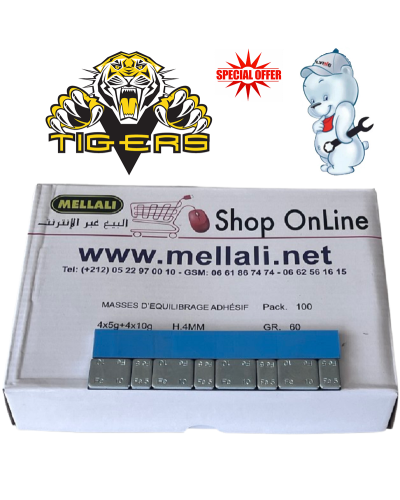 Masse d’ équilibrage  adhésive pour jantes Aluminium.