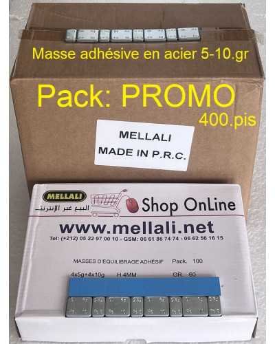 Masses d’équilibrage Autocollant en acier pour jantes en aluminium. Vente BOITE 400 Pics