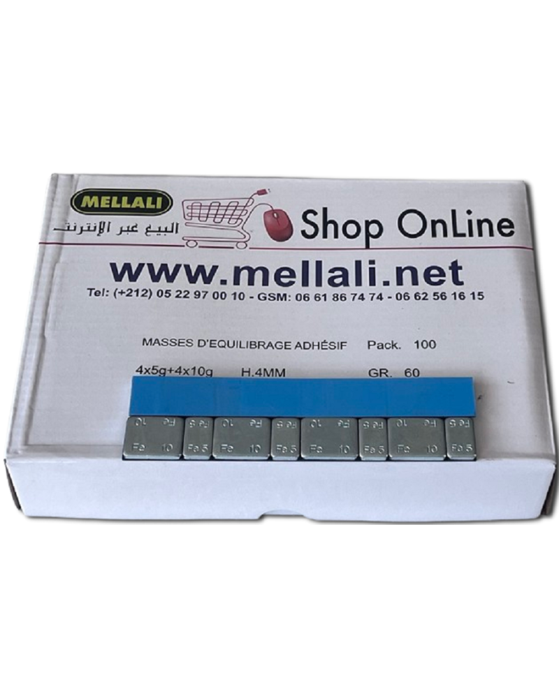 Masse d’ équilibrage  adhésive pour jantes Aluminium.