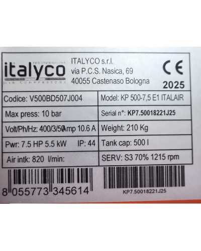 COMPRESSEUR 500.L 5.5 kw 7.5 hp 380.v 10 bar -ITALYCO