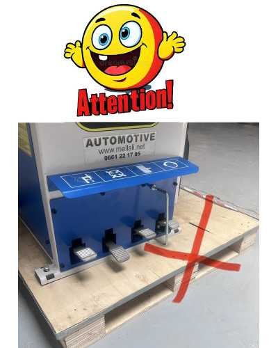 Attention installation Machine sans palette