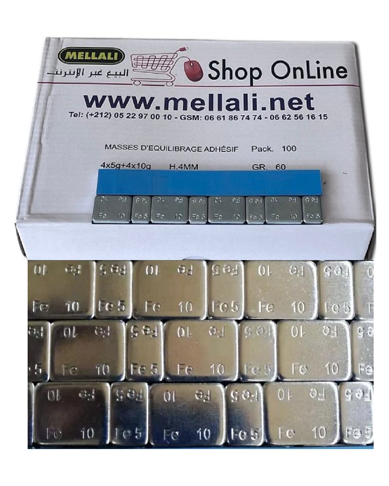Masse d’ équilibrage  adhésive pour jantes Aluminium.