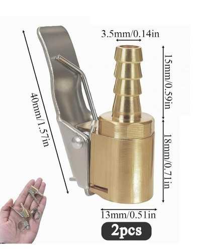 Attache tété de Gonflage en laiton pour pneu 9-8mm VENT: 2pics
