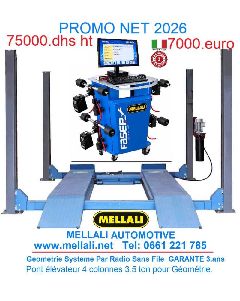 Pont élévateur 4 colonnes 3.5 ton PLUS Machine Géométrie.