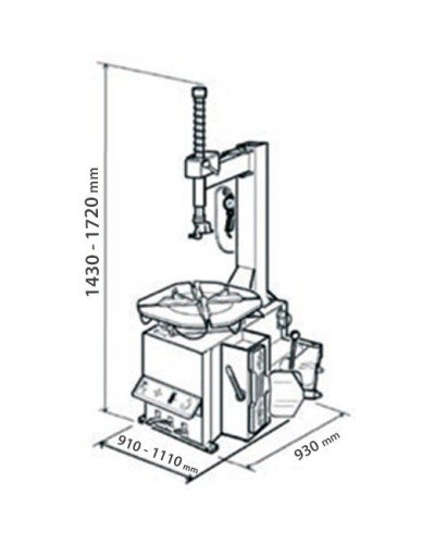 DÉMONTE PNEUS PRO Model 2023 Double Cylindre 24"