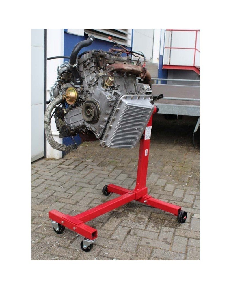 Support De Moteur En Acier Sur Roulettes 454 KG - Plaque Réglable Et Pivotante