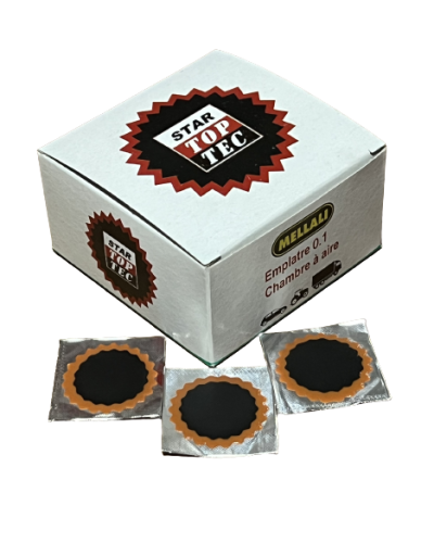 Pièces réparations chambres a air, N°1- Ø 35m  Boite de 100 pic