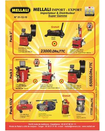 Pneus Maroc Pneu casa Equipement garage Matériels Accessoires