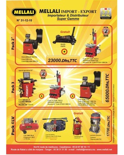Equipement de garage pneus et atelier Automotive