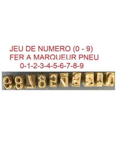 JEU DE NUMERO (0 - 9) POUR FER A MARQUEUR