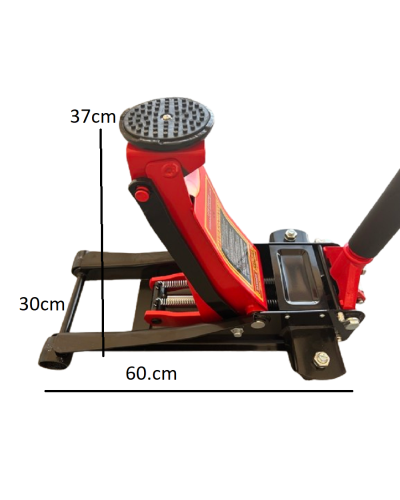 Cric Rouleur Professionnel Plat Double Pompe 3Ton