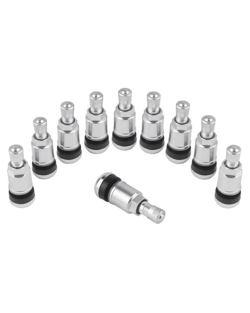 Lot De 4 Noires Lot De 4 Valves De Pneu En Aluminium Biglumin - Noir - 11.3 Mm - Pour Jantes Alliage Voiture/moto Kit Valves De Remplacement