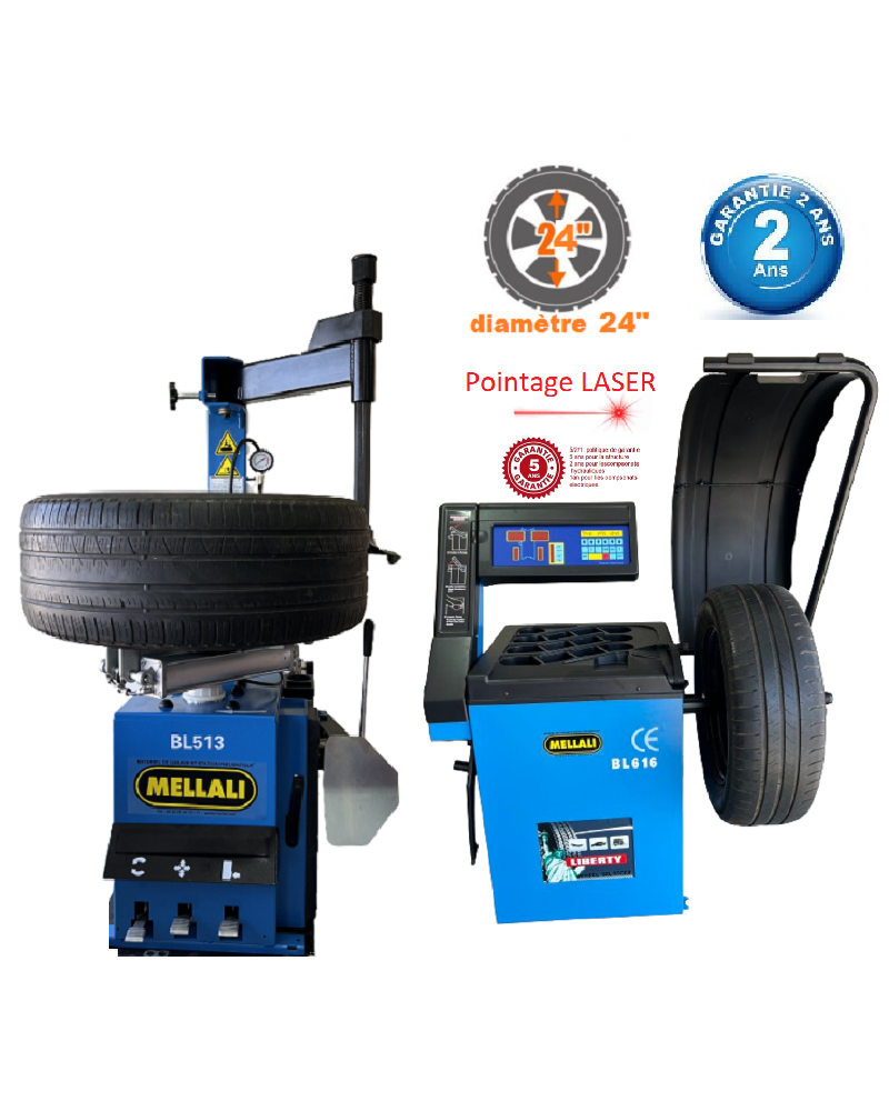 DÉMONTE PNEUS PLUS ÉQUILIBREUSES  PACK E616B-D513  ❤️