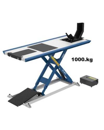 Pont ciseaux Moto 1000.kg Avec étaux pneumatique.