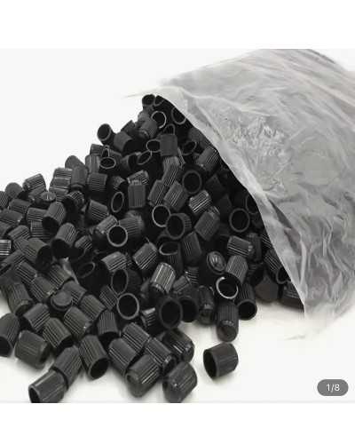 BOUCHONS DE VALVE PLASTIQUE (NOIRS 100 pcs)