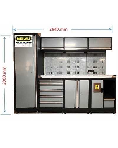 Armoire à outils de garage professionnel modulaire avec armoire à tiroirs