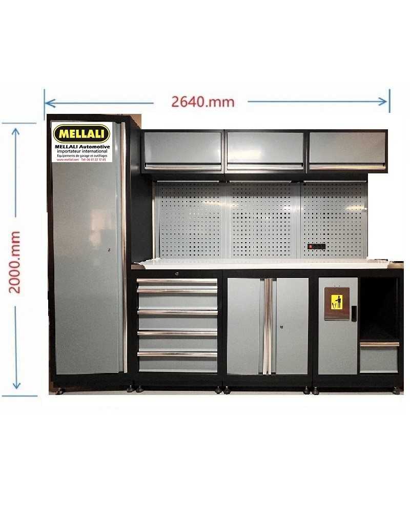 Armoire à outils de garage professionnel modulaire avec armoire à tiroirs