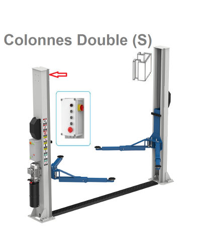 Pont Élévateur Hydraulique Double Colonne (S) Déverrouillage System Sécurité automatique Electrique 4.5 Ton