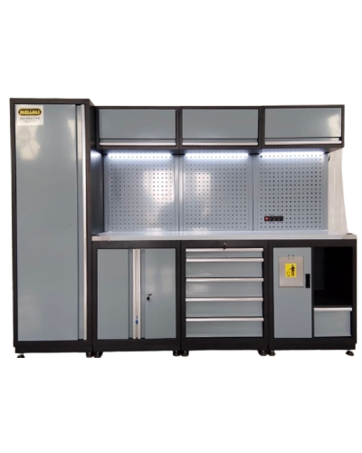 Armoire à outils de garage professionnel modulaire avec armoire à tiroirs