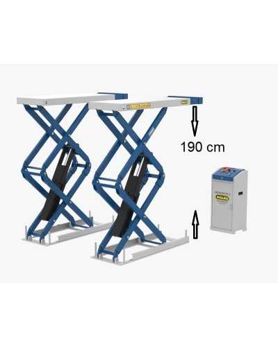 Ponts élévateurs En castre double ciseaux à profil bas 2 Cylindre Capacité 3.5 Ton