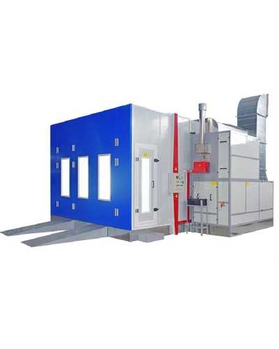 Cabine de peinture Diesel, 7 mt- Brûleur  Italien
