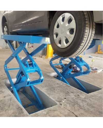 Ponts élévateurs En castre double ciseaux à profil bas 2 Cylindre Capacité 3.5 Ton