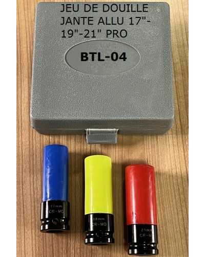 Jeu de 3 douilles pour jantes Aluminium 17"-19"-21" PROFESSIONNEL