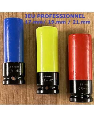 Jeu de 3 douilles pour jantes Aluminium 17"-19"-21" PROFESSIONNEL