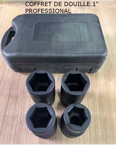 COFFRET DOUILLES POUR CLÉ  À CHOC 1" POUCE PROFESSIONAL 4 pcs