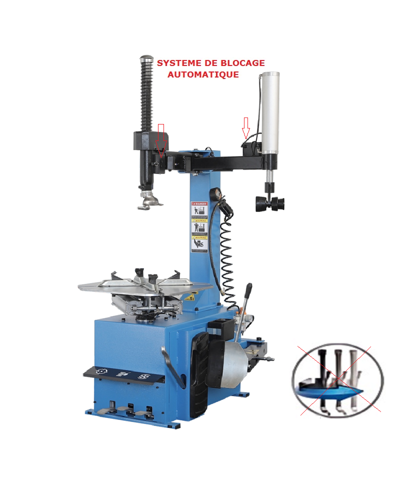 Démonte Pneus PREMIUM BLOC Automatique Avec bras d’Assistance 24" Professionnel