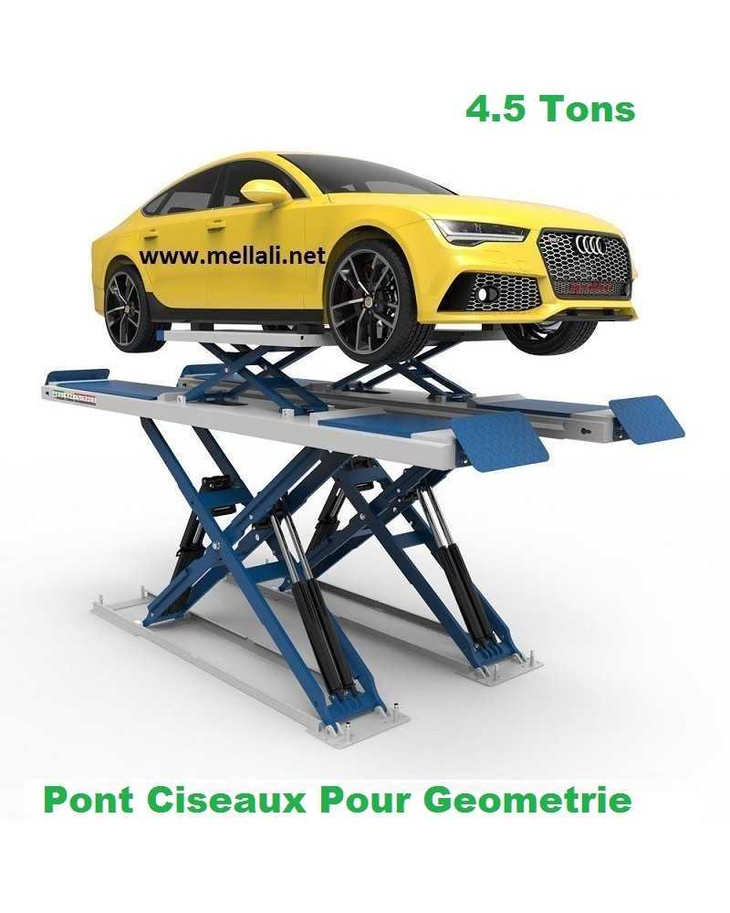 Pont ciseaux avec levage auxiliaire intégré A poser Avec Rampes Pour Géométrie 4.5Ton Conception de qualité avec ISO 9001-CE