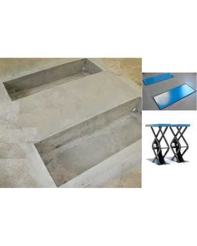 Ponts élévateurs En castre double ciseaux 2 Cylindre Capacité 3.5 Ton