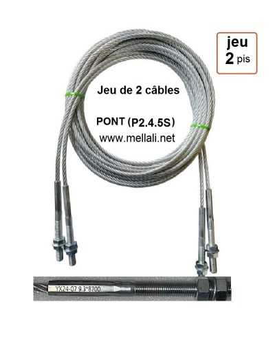 CABLE 2 COLONNE ( P2.4.5S ) (YX24-07 9.3*8700 ) KIT 2 pis -hof
