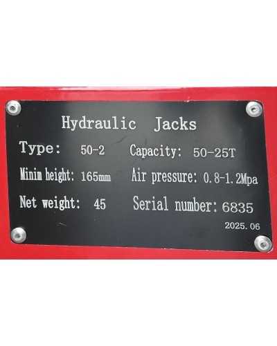 Cric rouleur hydraulique pneumatique pour camion.50 T